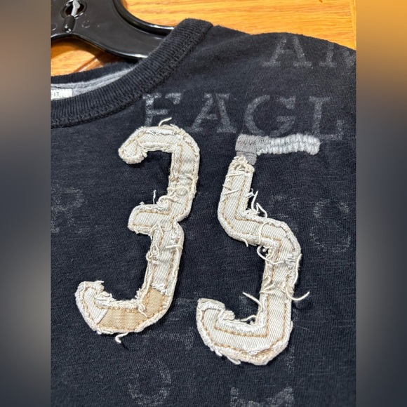 American Eagle Outfitters Black Short Sleeve Athletic Fit Tee Casual Small - Picture 3 of 7